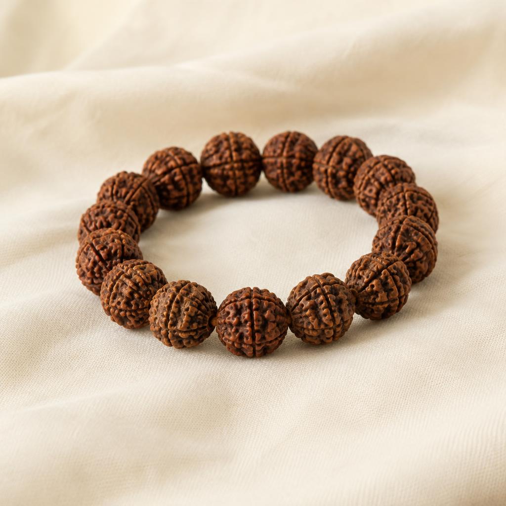 5 Mukhi Bracelet — Elastic — front view (sample photograph)